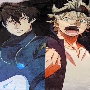 Anime Character Blanket with Black and White Design